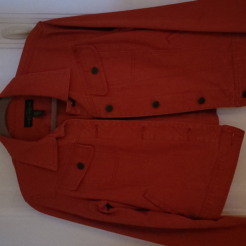 Ralph Lauren red Jean jacket size med
